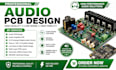 design audio pcb, audio amplifier pcb, sci fi analog digital audio circuit pcb