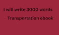 write a professional transportation ebook, logistics