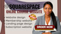 build squarespace membership site and online course platform