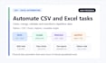 automate CSV and excel tasks