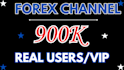 forex channel, add 900k real users to forex channel, telegram promotion