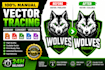 do vector tracing redraw logo to ai eps svg pdf png