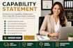 design capability statement winning government contract capability statement
