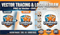 redraw logo, vectorize image, png to vector, svg, ai, eps file