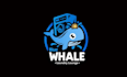 design spotless blue whale laundry lounge logo