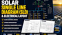 design utility scale solar single line diagram sld and electrical layout