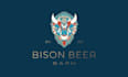 design structured bison beer barn logo