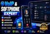 develop latest sip calling, voip softphone, esim website, sms app, linphone app