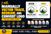 manually vector trace, convert image to ai, eps, svg