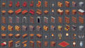 custom 2d game props design, pixel objects, tileset assets and game environment