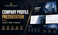 design a professional company profile presentation