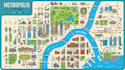 create professional tourist map, city guide map, city map illustration