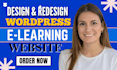 build wordpress elearning lms website and membership website with learndash