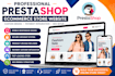 create a professional prestashop ecommerce store website