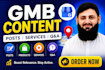 write gmb posts, products and services for map pack ranking