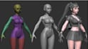 create 3d character design, 3d character model and game character, 3d animation