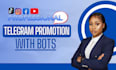 manage telegram group, telegram channel, telegram bot, telegram promotion