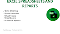 create excel spreadsheets and reports