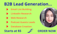 do b2b lead generation, data entry and email list building