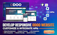 develop responsive odoo website, customize and integrate apis