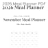 create a 2026 monthly meal planner PDF and water tracker for you