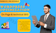 do wordpress on page and technical SEO optimization