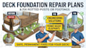 engineer deck foundation repair plans and fix rotted posts, footings