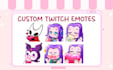 hand draw streamer emotes