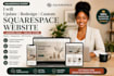 redesign, custom squarespace website, landing page, build online store website