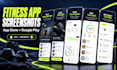 design app store and google play screenshots for fitness apps