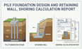 do pile foundation design and retaining wall, shoring calculation report
