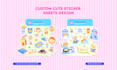 create a cute sticker sheet design