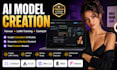 create ai influencer, train lora, build comfyui workflow for fanvue