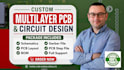 create a multilayer pcb design, pcb layout and circuit schematics in kicad
