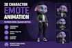 create custom ue5 emote, character animations for your game, dance, victory pose