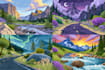 create a landscape and urban vector art illustration