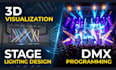 create 3d stage event setup and dmx programming lighting design for your event