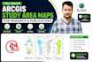 create arcgis study area maps for research and publications