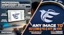 do embroidery digitizing, convert image to dst emb pes jep embroidery file