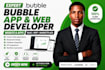 develop a bubble io web app saas mvp or mobile application