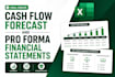 create cash flow forecast and pro forma financial statements