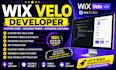 develop custom wix velo code, dynamic website pages and database features