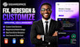 add custom HTML, CSS and js code to fix, redesign and customize squarespace site