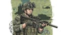 draw army soldier military themed illustration