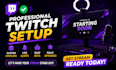 setup custom overlay design and optimize your twitch channel