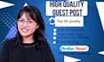 build high da manual SEO backlinks,guest post