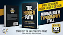 do minimalist and typography book cover design with 3d mockup