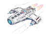 paint high quality spaceship scifi illustration