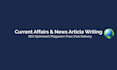 write news articles and current affairs content