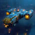 create sci fi spaceship art and futuristic illustrations